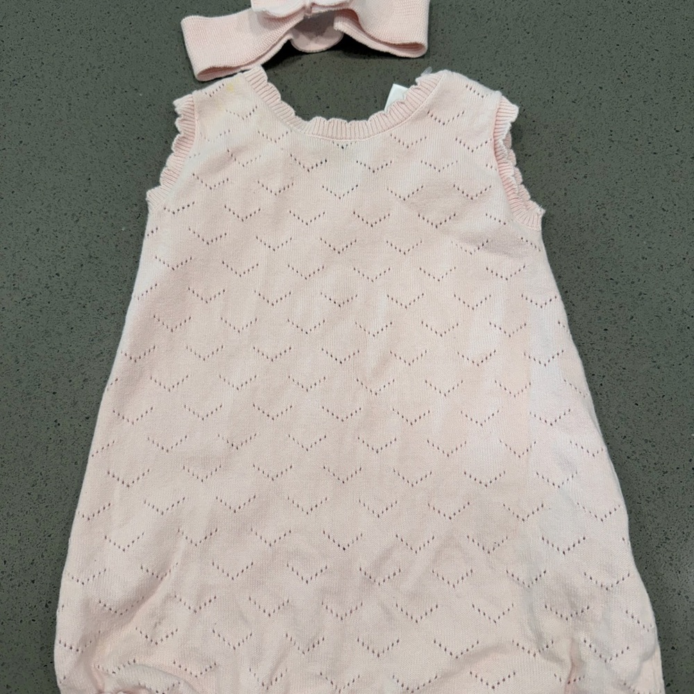 Soft Pink Knit romper
